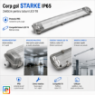 Imagine Corp Gol IP65 2x60cm Tub LED T8 Cleme Metal 1 Capat STARKE ST00759