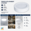Imagine Panou LED Aparent Rotund 36W 6500K STARKE ST00384 3240lm 40cm IP20