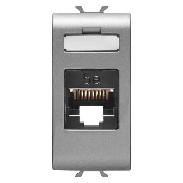 Priza modulara de date Gewiss Chorus RJ45 Cat. 5E UTP 1 modul titan GW14421