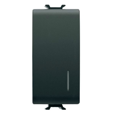 Intrerupator LED modular simplu Gewiss Chorus 1 modul 16A negru GW12002
