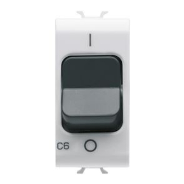 Disjunctor miniatural Gewiss Chorus 1P C6 3KA 230VAC 1 modul alb GW10461