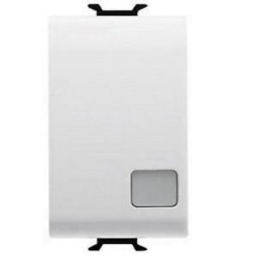 Intrerupator LED modular cap scara Gewiss Chorus 1 modul culoare alba 16A GW10053