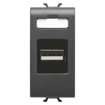 Priza modulara USB Gewiss Chorus 1 modul negru GW12459