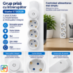 Grup priza Starke 3 prize, intrerupator, cu impamantare, ST00328