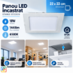Panou LED Starke incastrat 18W 22x22cm lumina rece ST00519