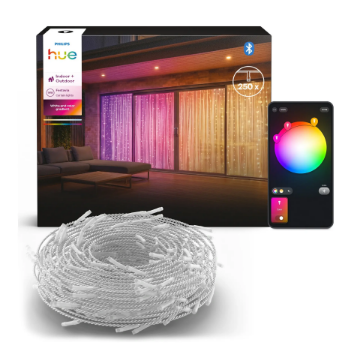 Instalatie lumini smart PHILIPS Hue Festavia Curtain 250 LED 1.35x2m RGBIC IP54