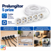 Prelungitor 10m STARKE 5 prize 3x1.5mm CP alb ST01467
