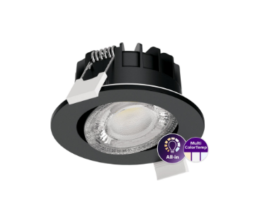 Spot LED incastrat PHILIPS Ledinaire Clear Accent RS071B 5S 40D PSR PI6 6W 3CCT 550lm negru IP65 IK03