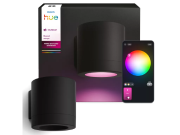 Imagine Aplica LED smart exterior PHILIPS Hue Muscari 4.2W 400lm RGBICW IP44 negru