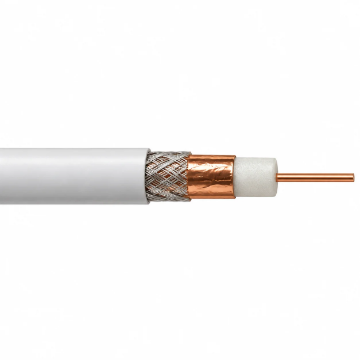 Imagine Cablu coaxial TV RG6/U75 Ohmi dublu ecranat colac 100ml pret pe metru