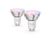 Imagine Set 2 becuri LED smart PHILIPS Hue Essential GU10 4.7W 345lm RGBW 2200-6500K IP20