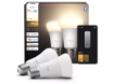 Imagine Set 2 becuri LED smart PHILIPS Hue E27 A60 7W 810lm White 2700K
